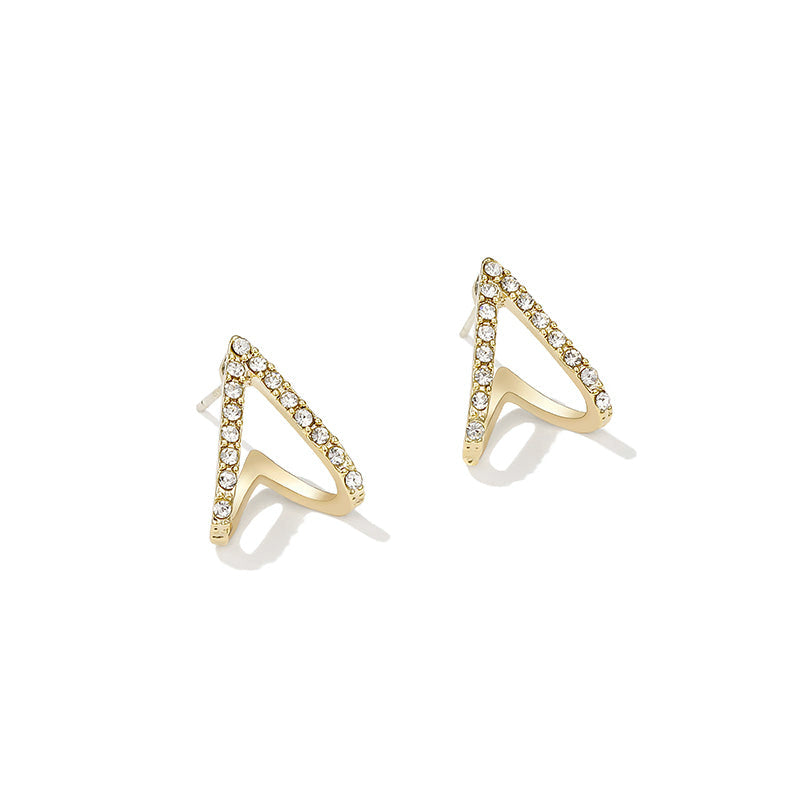 Geometric Crystal Stud Earrings