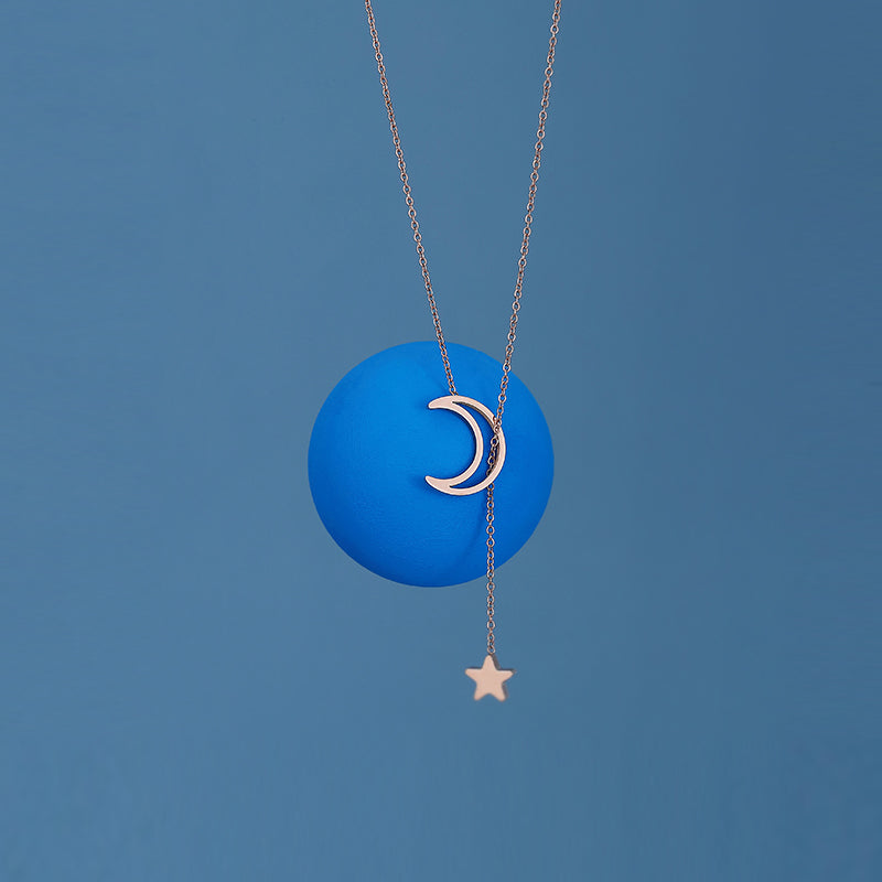 Moon And Star Pendant Necklace