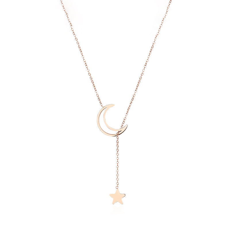 Moon And Star Pendant Necklace